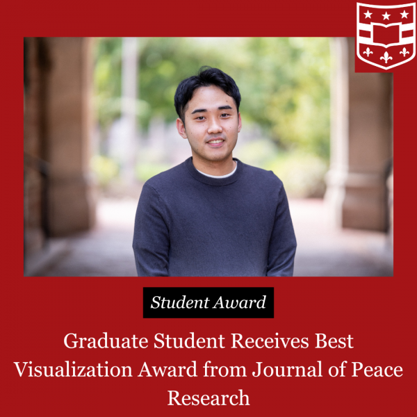 Masanori Kikuchi Receives Best Visualization Award from the Journal of Peace Research