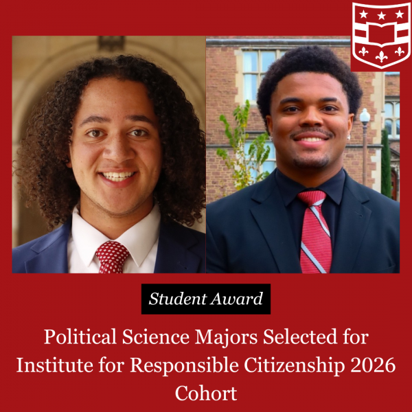 Political Science Majors Chosen for Institute for Responsible Citizenship 2026 Cohort