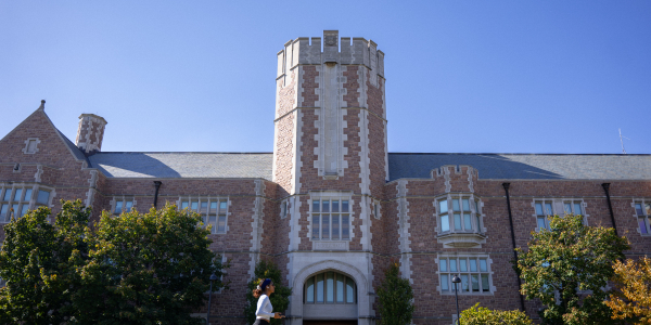 Photo of Seigle hall from the front during the day