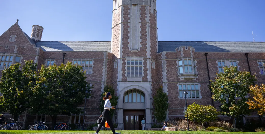 Photo of Seigle hall from the front during the day
